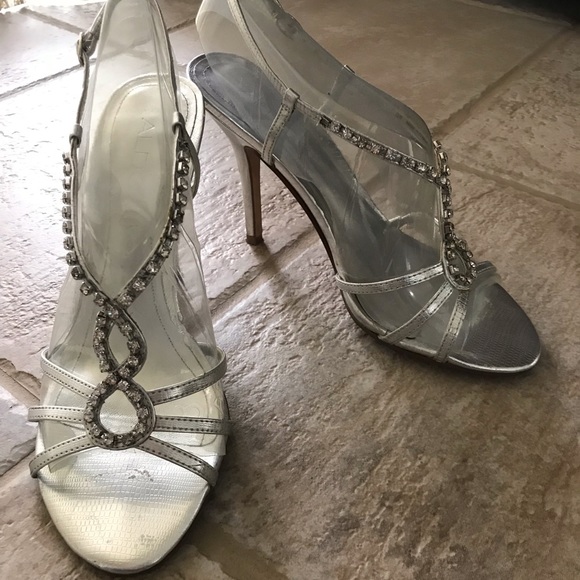 aldo silver strappy heels